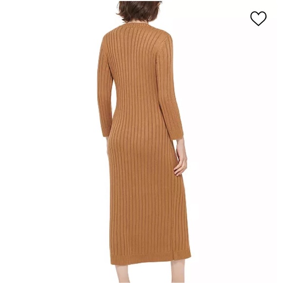 Calvin Klein Ribbed-Knit Midi Sweater Dress, NWT. - Picture 3 of 3